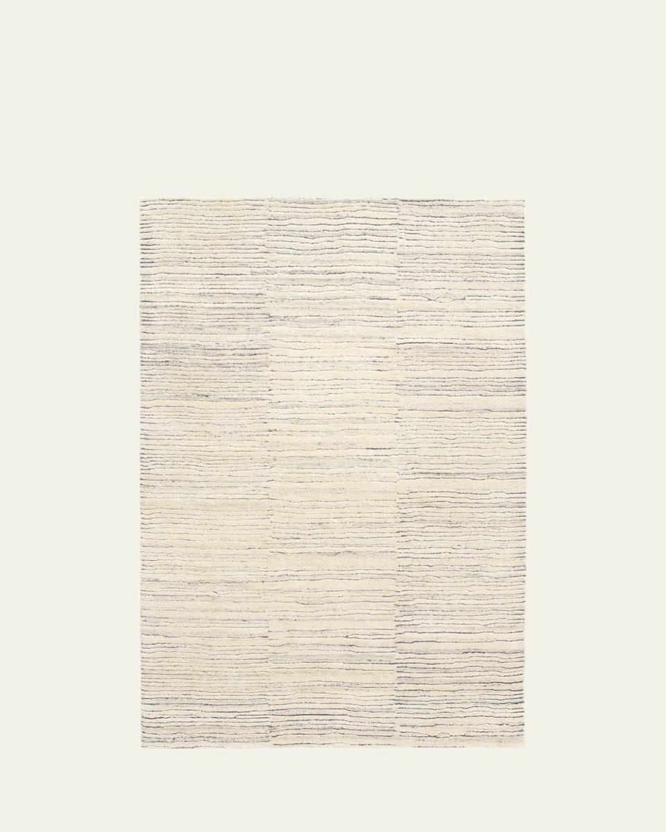 Avery Pewter Blue Hand-Tufted Wool Rug, 9' x 12'